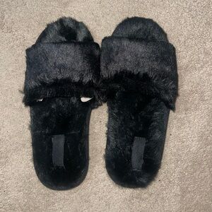 VS Pink Fluffy Slippers